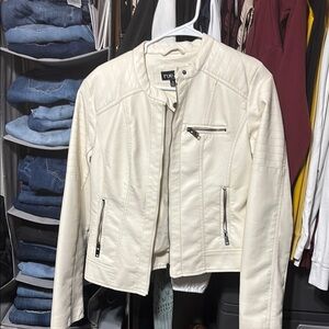 Faux Leather Jacket in Cream by Rue21